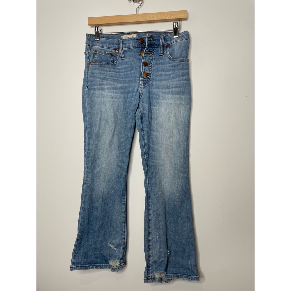 Madewell Size 27P Cali Demi Boot crop jeans medium wash